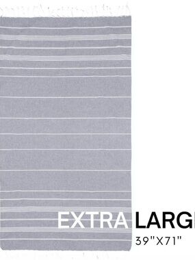 NWT - Bay Laurel Turkish Towel with Travel Bag. XL 39”x71 still in wrapping